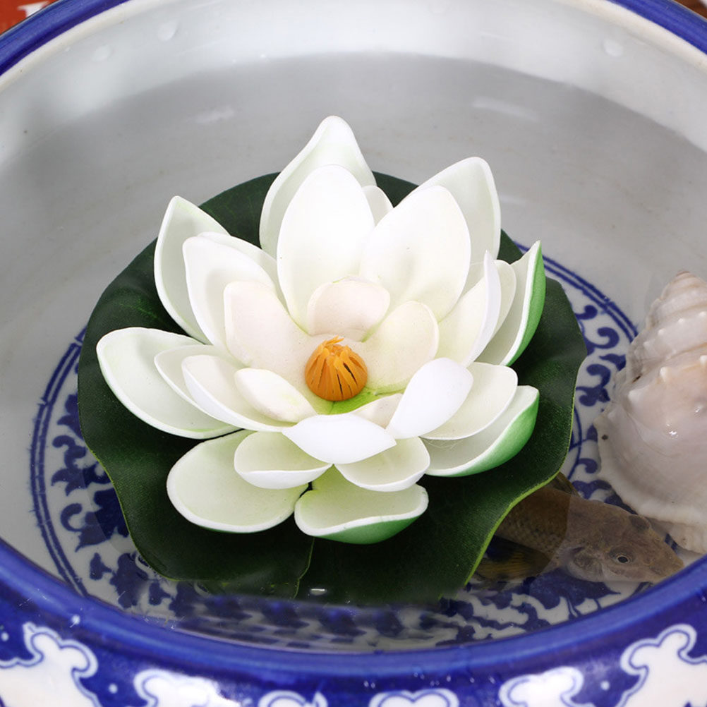 8Pcs Simulation Lotus Floating - đánh giá và giá Aquarium Plants