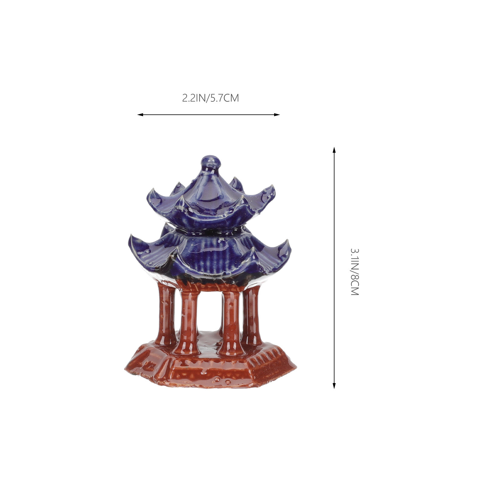 3Pcs Ceramic Pavilion Miniatur - đánh giá và giá Aquarium Fish Tank