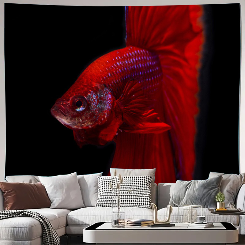 Vibrant Red Betta Fish Tapestr - đánh giá và giá Aquarium Fish Betta