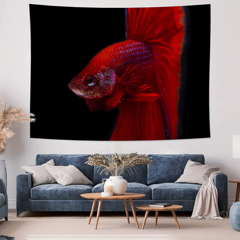 Vibrant Red Betta Fish Tapestr - đánh giá và giá Aquarium Fish Betta